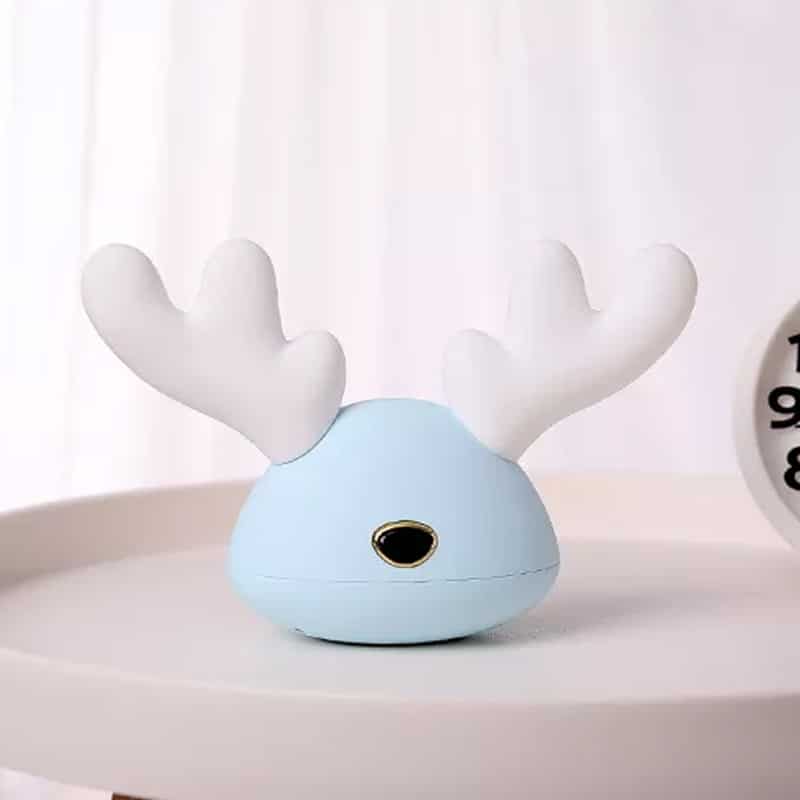 Nursery Night Light | Deer Lamp, Baby & Toddler, Colours: Pink, Blue, Colour Mode, Rechargable, Silicone Antlers, Baby Gift - Image 5