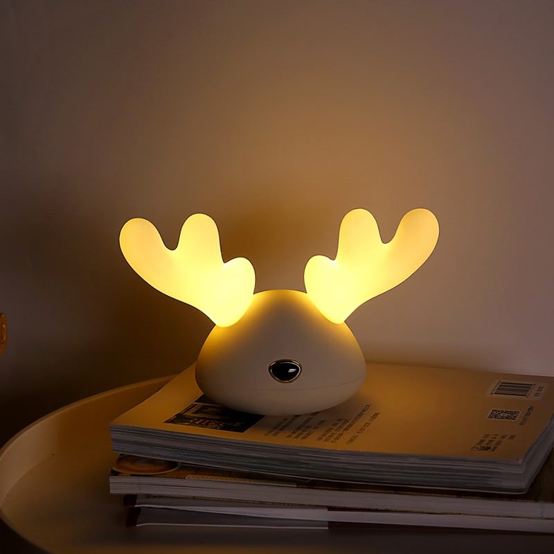 Nursery Night Light | Deer Lamp, Baby & Toddler, Colours: Pink, Blue, Colour Mode, Rechargable, Silicone Antlers, Baby Gift - Image 9
