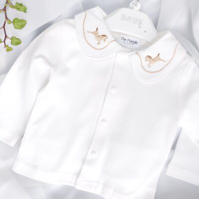 baby occasion top, baby white top, baby cotton top, baby top, peter pan collar top, embroidered collar top