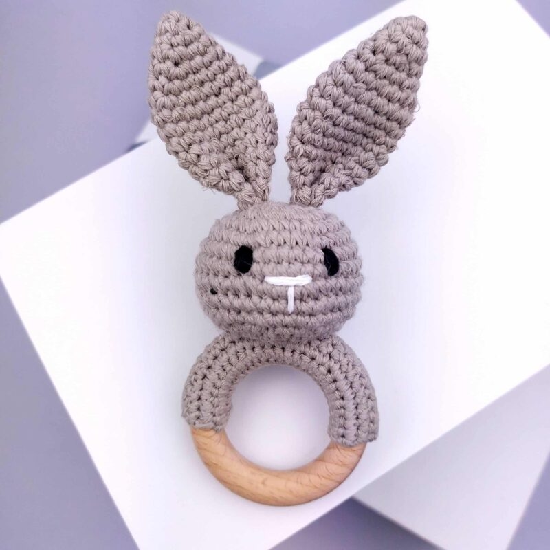Crochet Bunny Rattle Toy | First Baby Toy | Newborn Toy