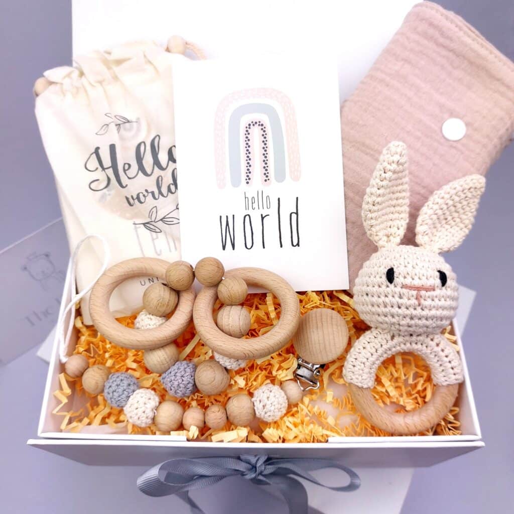 New Baby Gift Set | Crochet Cream Bunny Set | Baby Girl Gifts