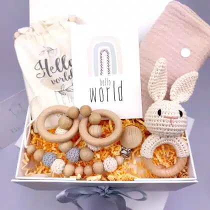 New Baby Gift Set | Crochet Cream Bunny Set | Baby Girl Gifts