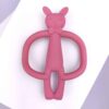 Silicone Baby Bunny Teething Toy Pink | Teether