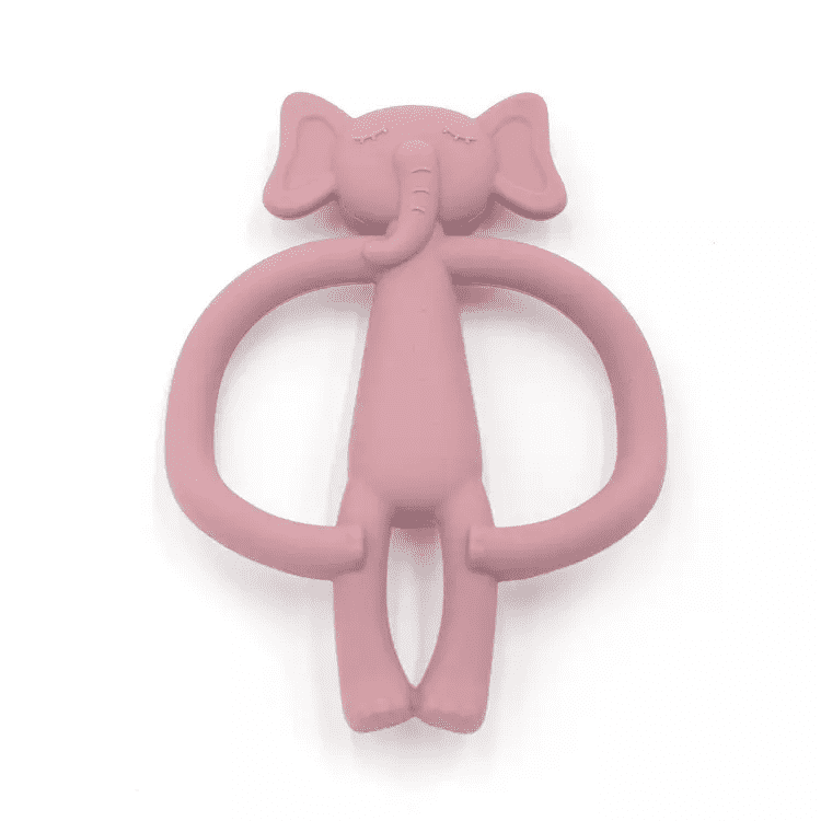 Alternative view of Silicone Baby Elephant Teething Toy Pink