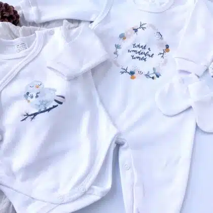 baby layette, newborn baby clothes set