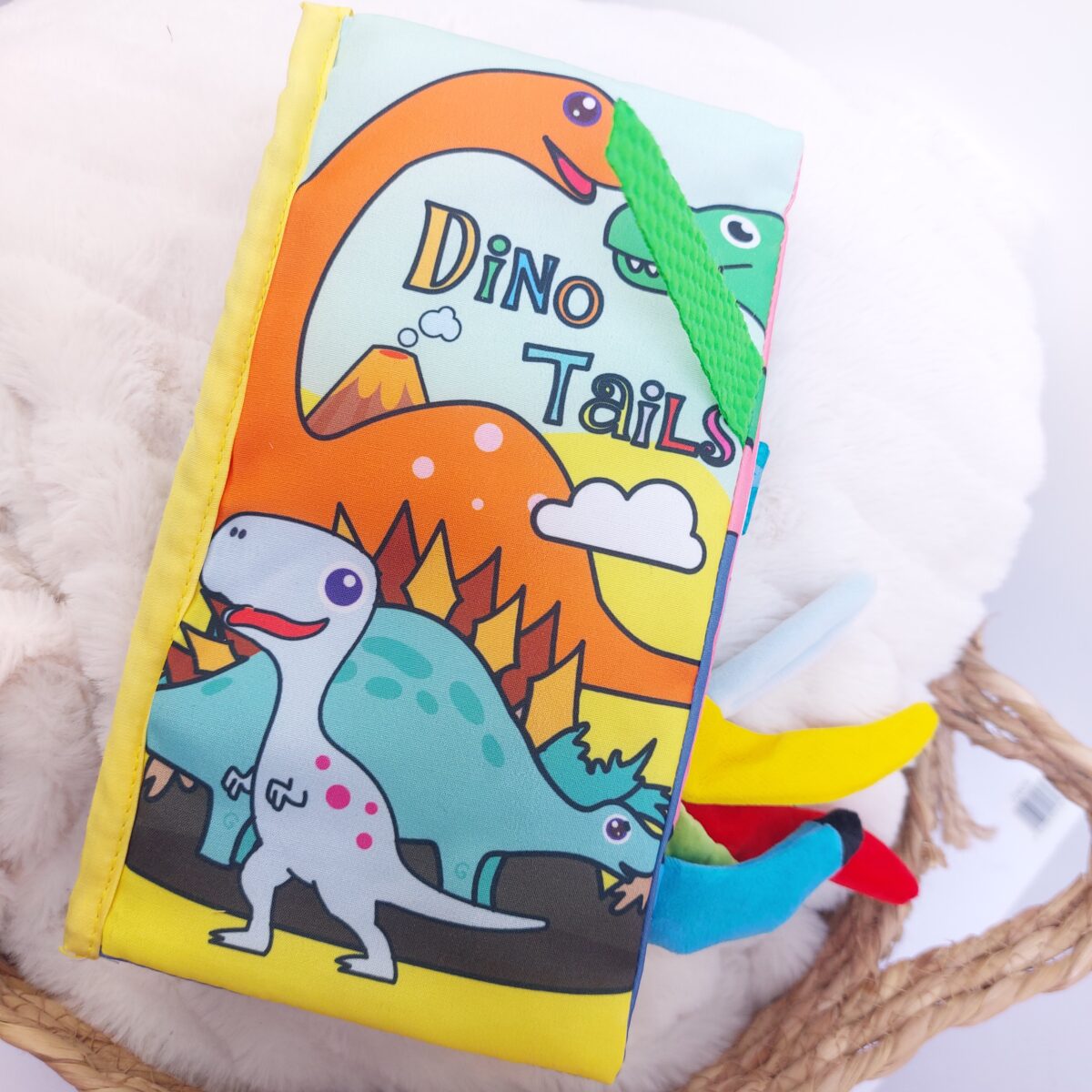 babies soft book, baby soft book, tails cloth book, cloth book, activity book, cloth books for babies, dinosaurs books for babies